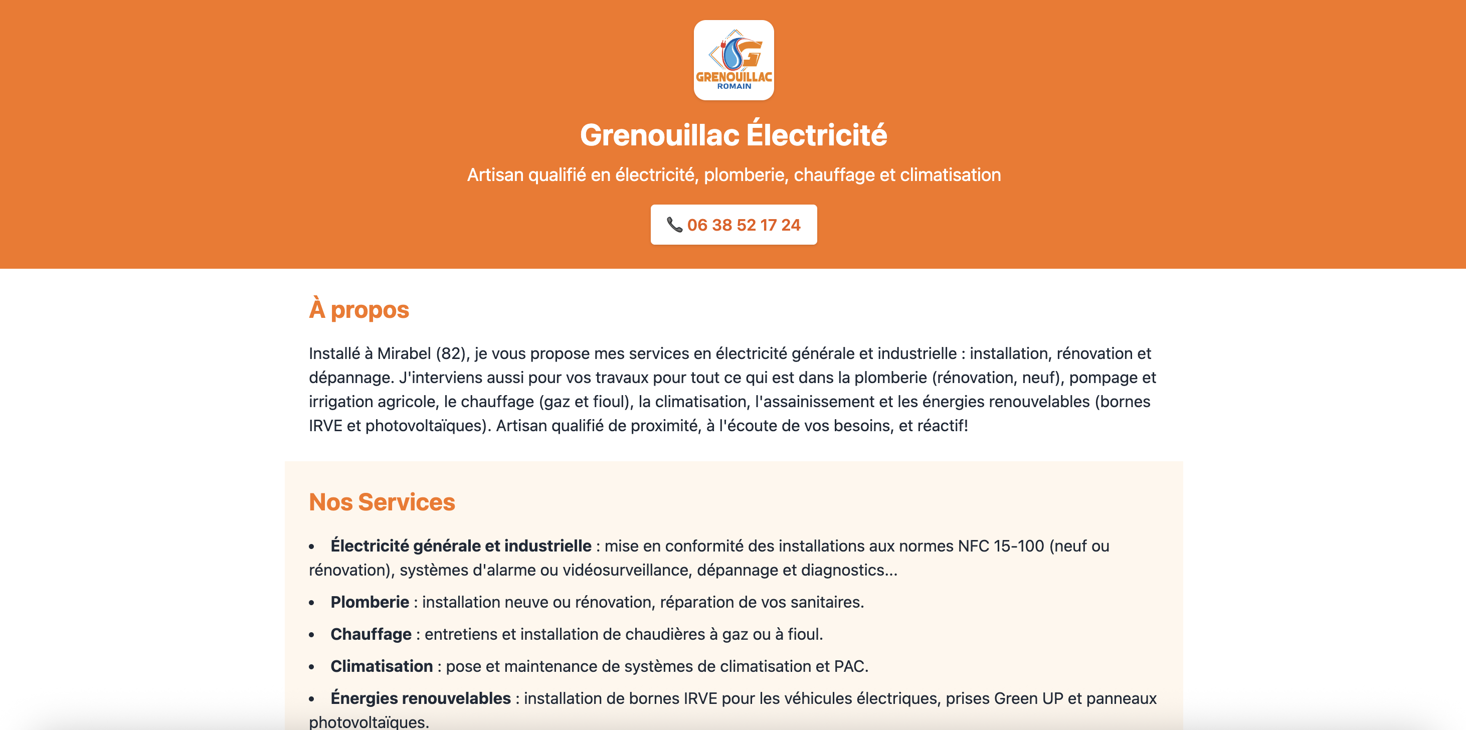 Grenouillac Électricité
